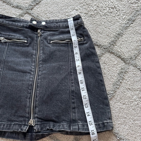 Rag & Bone Isabel Zipped Up Black Mini Skirt Size 0 - Picture 5 of 9